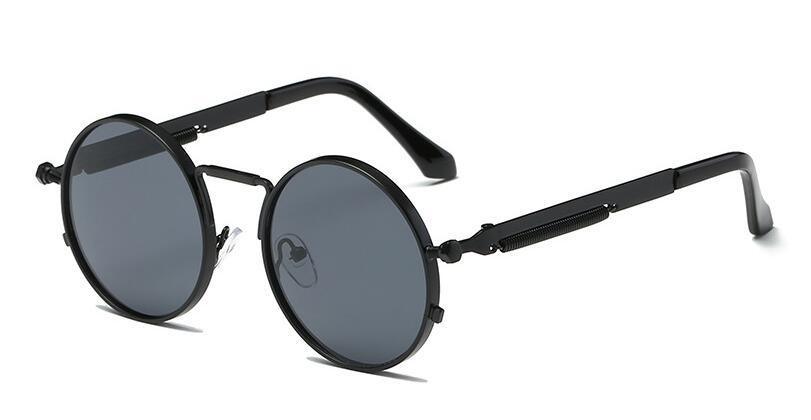 Luxury Vintage Retro Unisex  Men and Woman Sunglasses Punk Style Round Metal Frame Colorful Lens Sung lasses Fashion Eyewear Gafas sol mujer