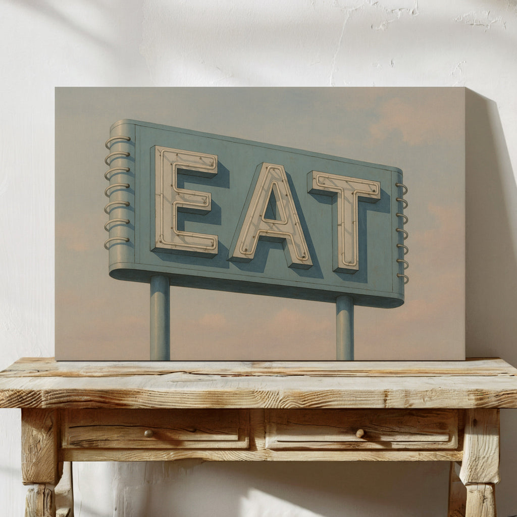 Vintage Americana – “EAT” Roadside Diner Sign Wall Art