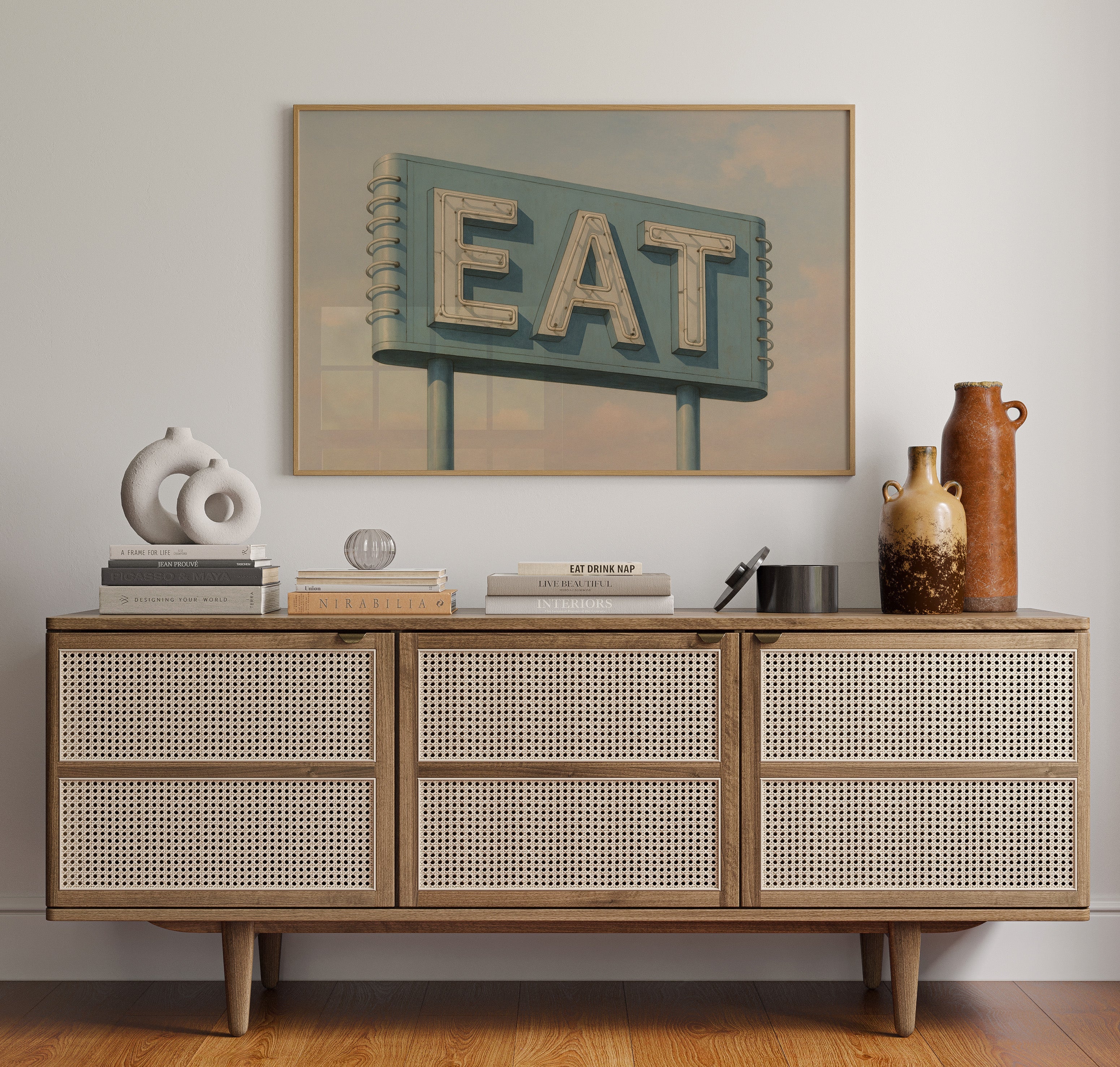 Vintage Americana – “EAT” Roadside Diner Sign Wall Art