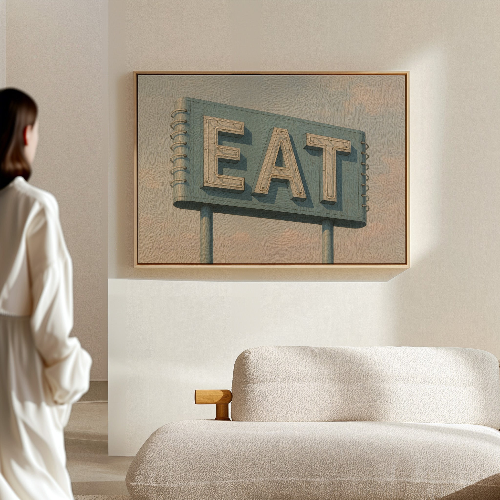 Vintage Americana – “EAT” Roadside Diner Sign Wall Art