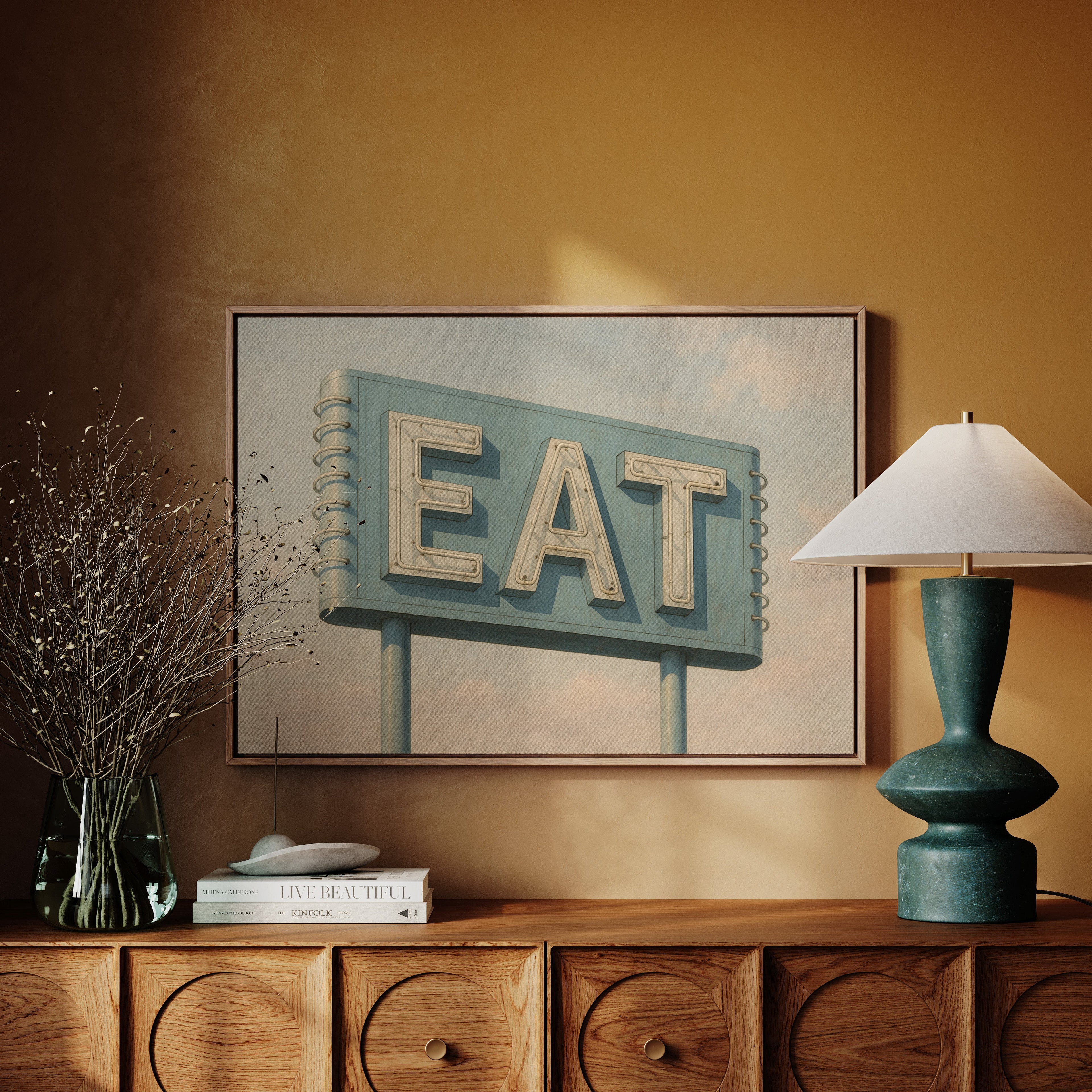Vintage Americana – “EAT” Roadside Diner Sign Wall Art