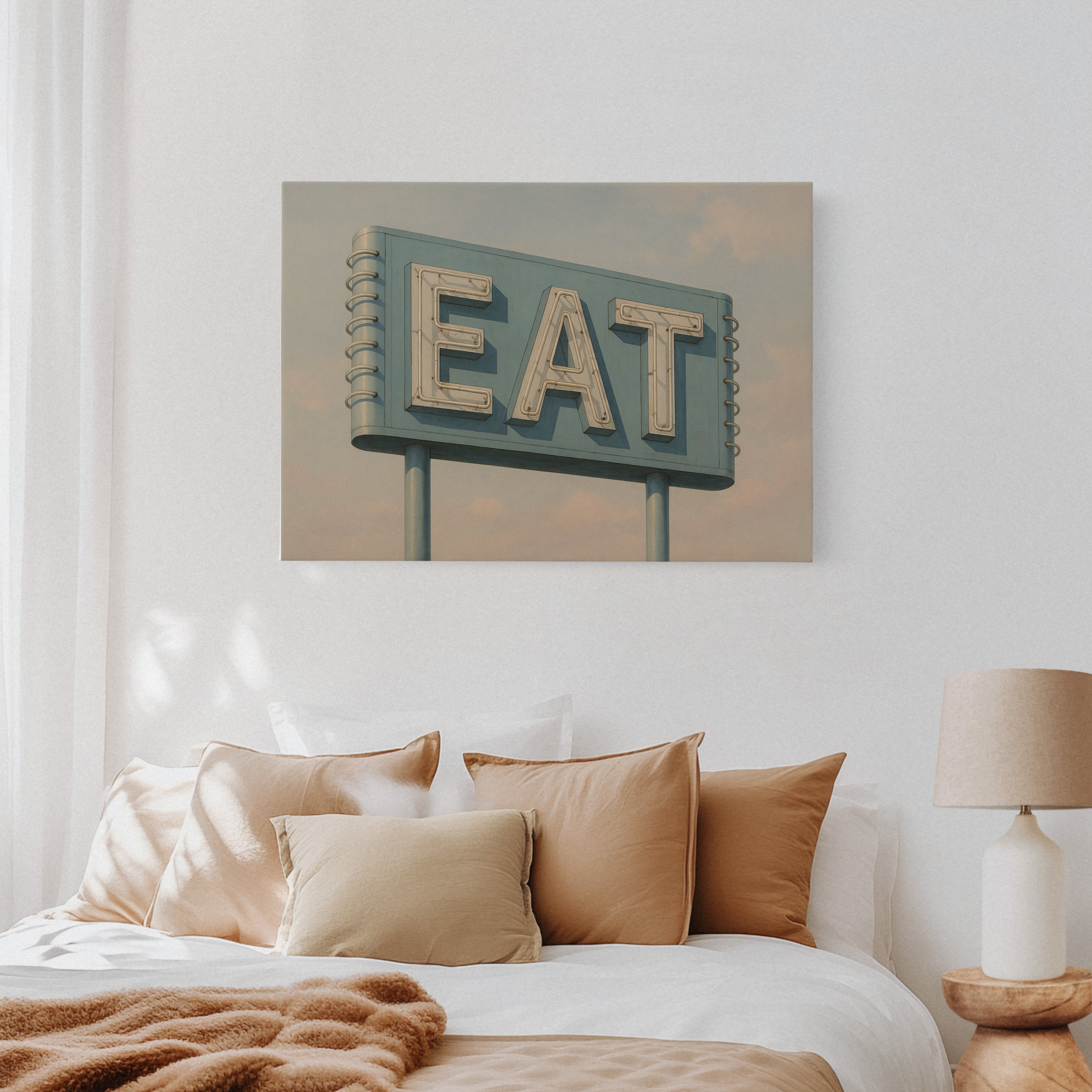 Vintage Americana – “EAT” Roadside Diner Sign Wall Art