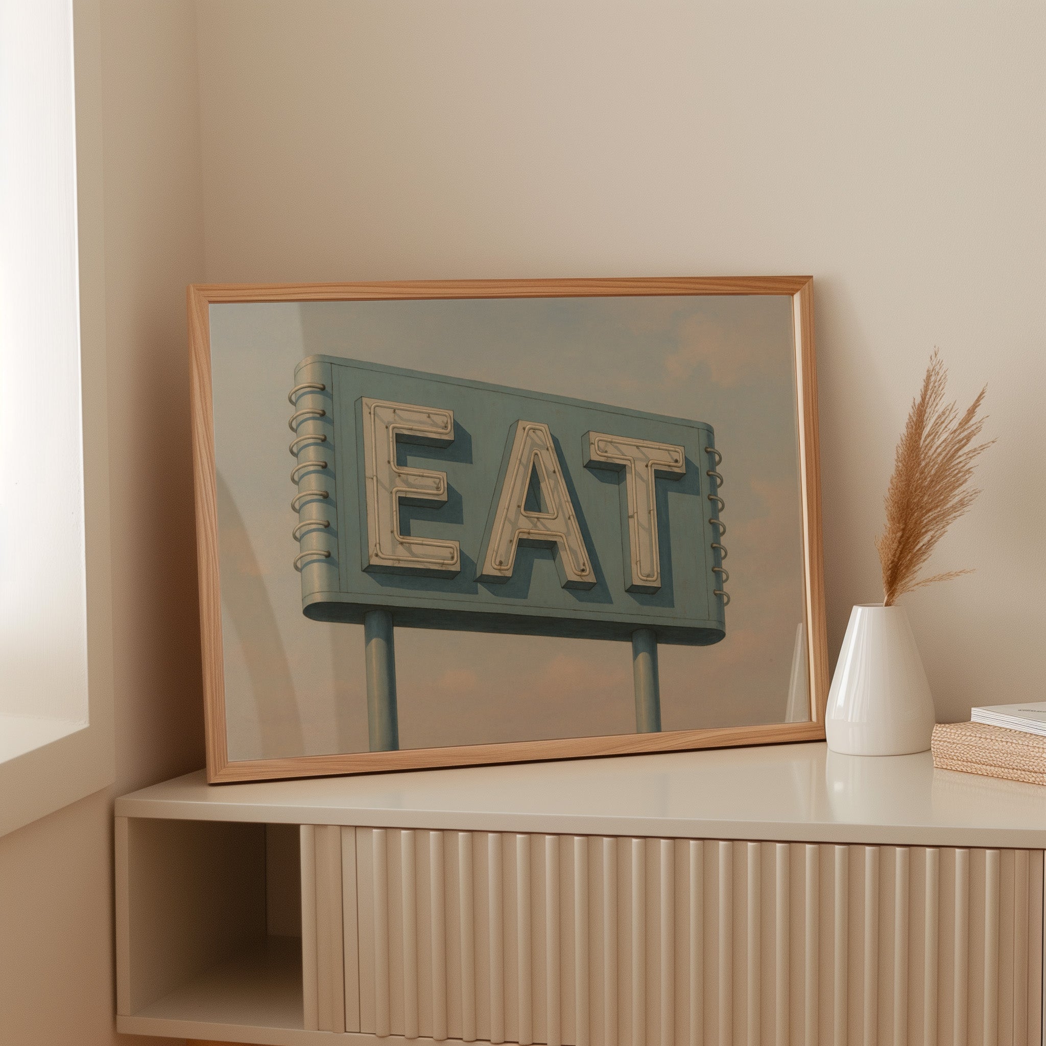 Vintage Americana – “EAT” Roadside Diner Sign Wall Art
