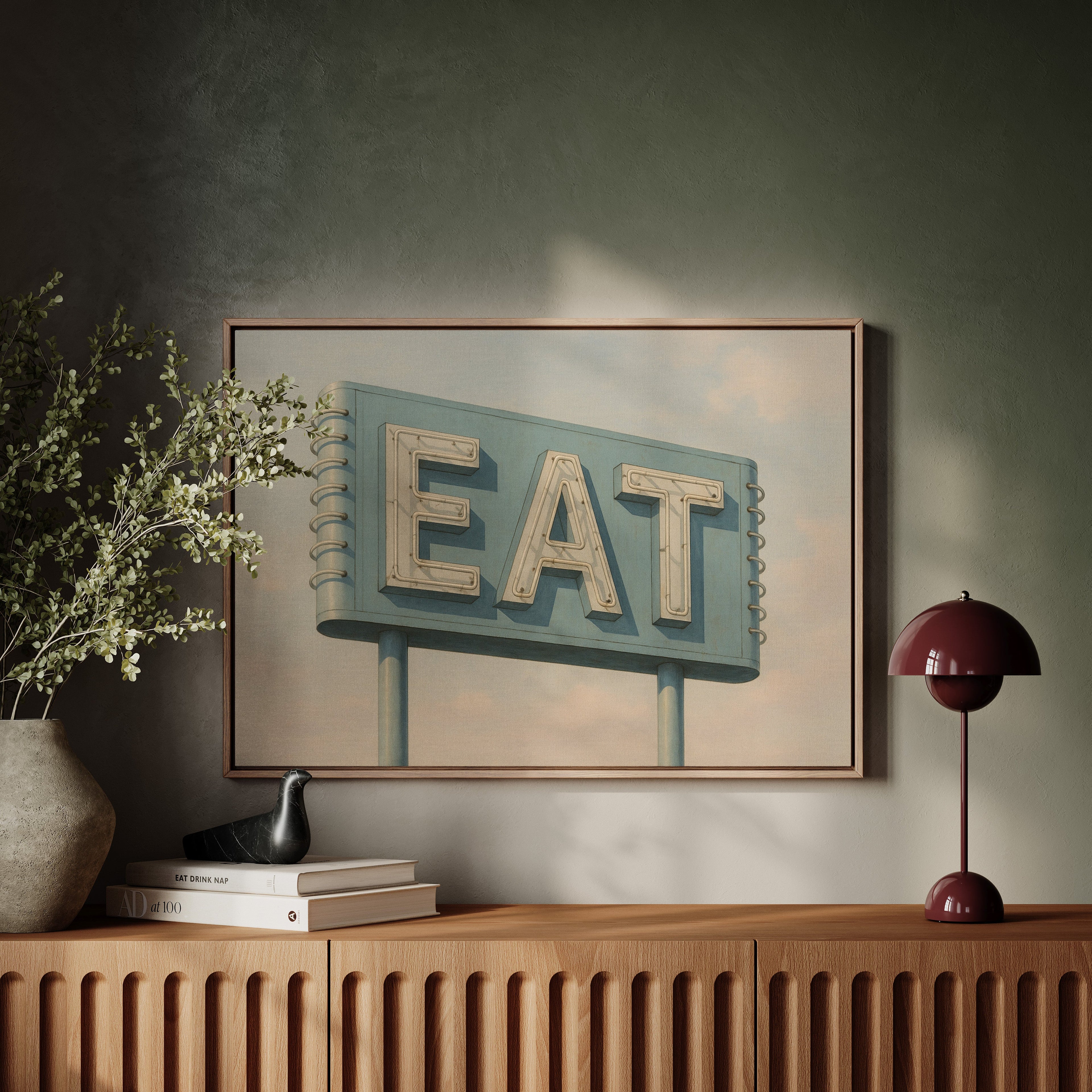 Vintage Americana – “EAT” Roadside Diner Sign Wall Art