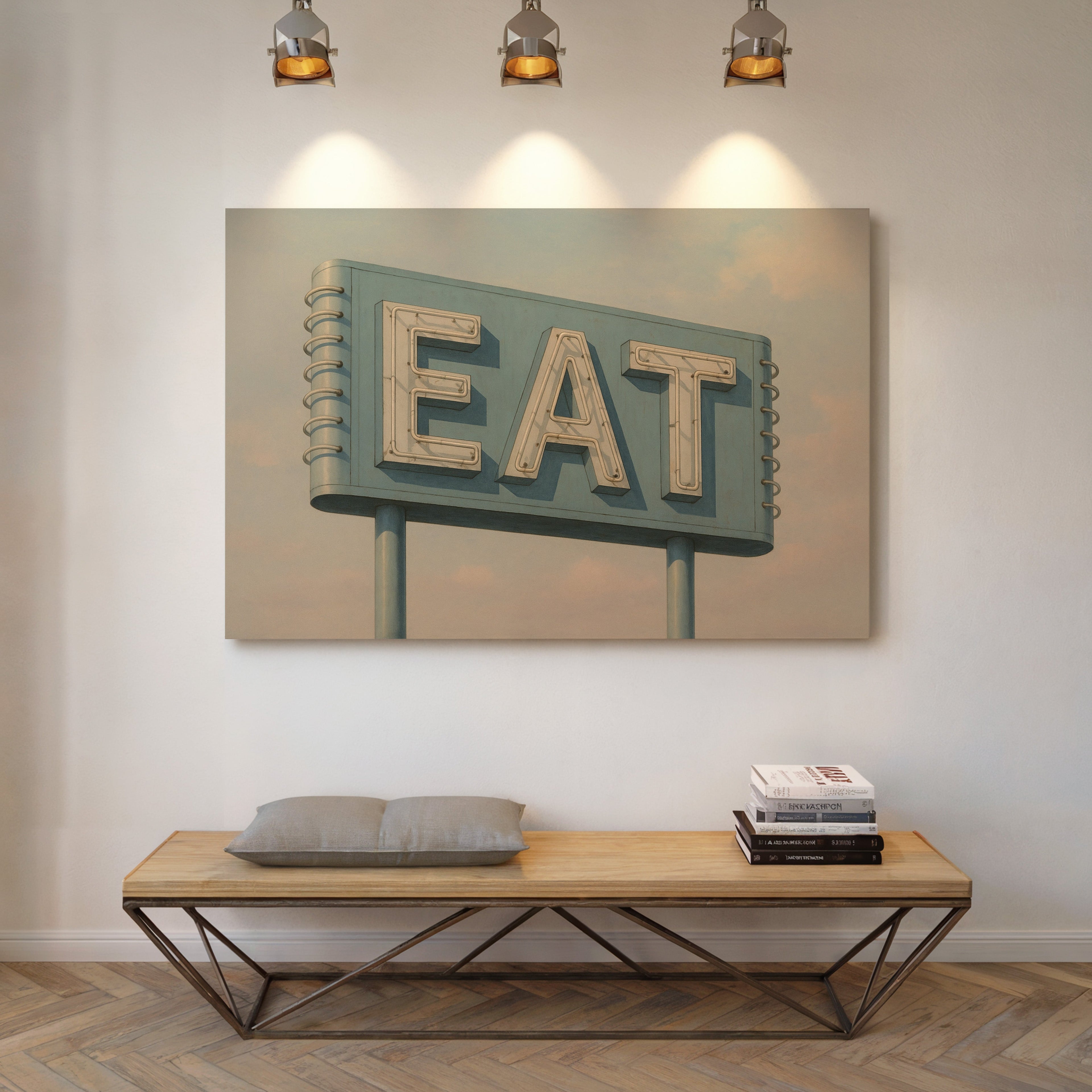 Vintage Americana – “EAT” Roadside Diner Sign Wall Art