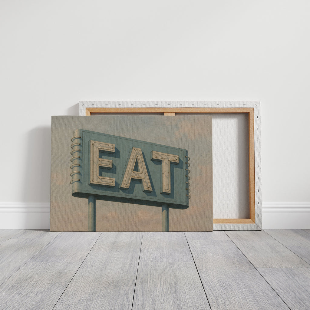Vintage Americana – “EAT” Roadside Diner Sign Wall Art