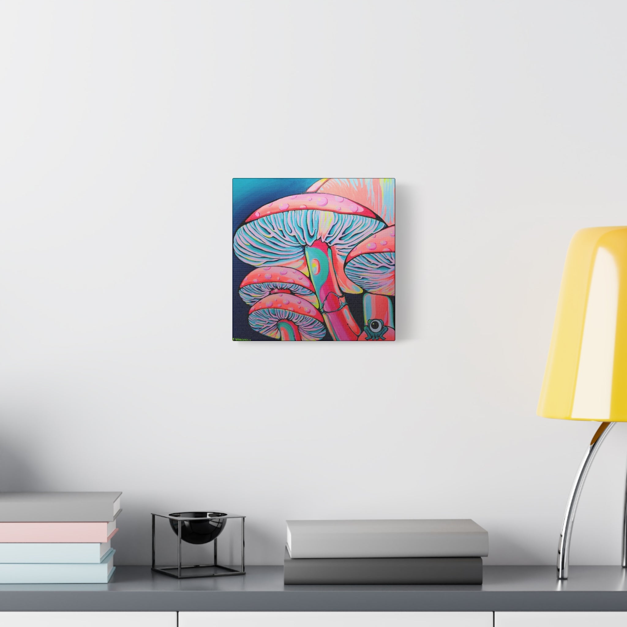Trippy Mushrooms Canvas Print, Original Artist Design, Home Decor, Wall Art