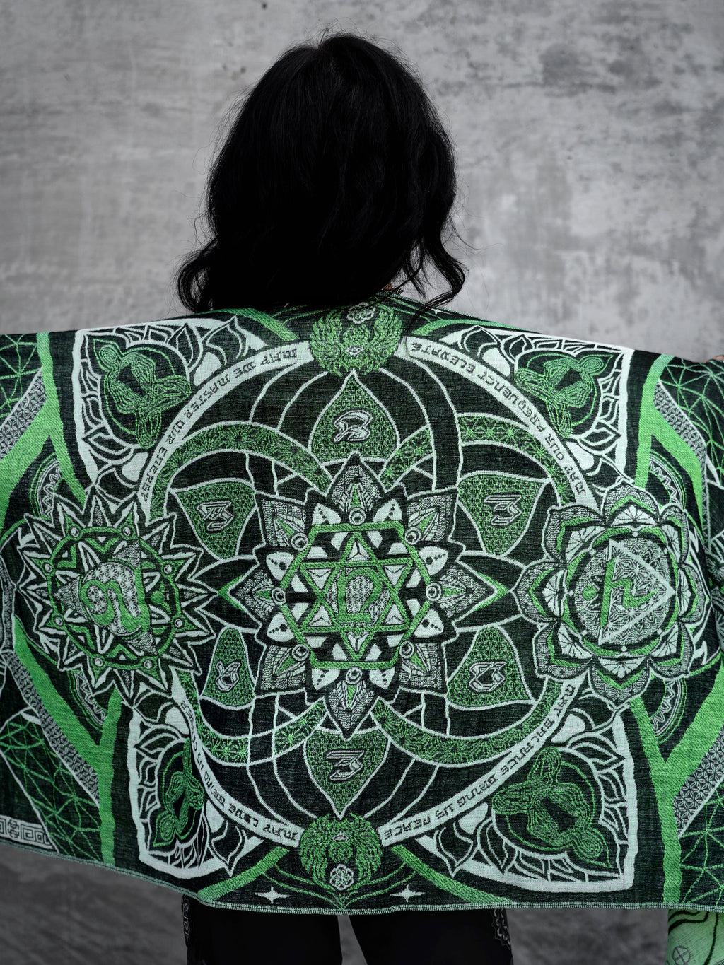 HARMONY HEALS • GREEN MINT Festival Shawl