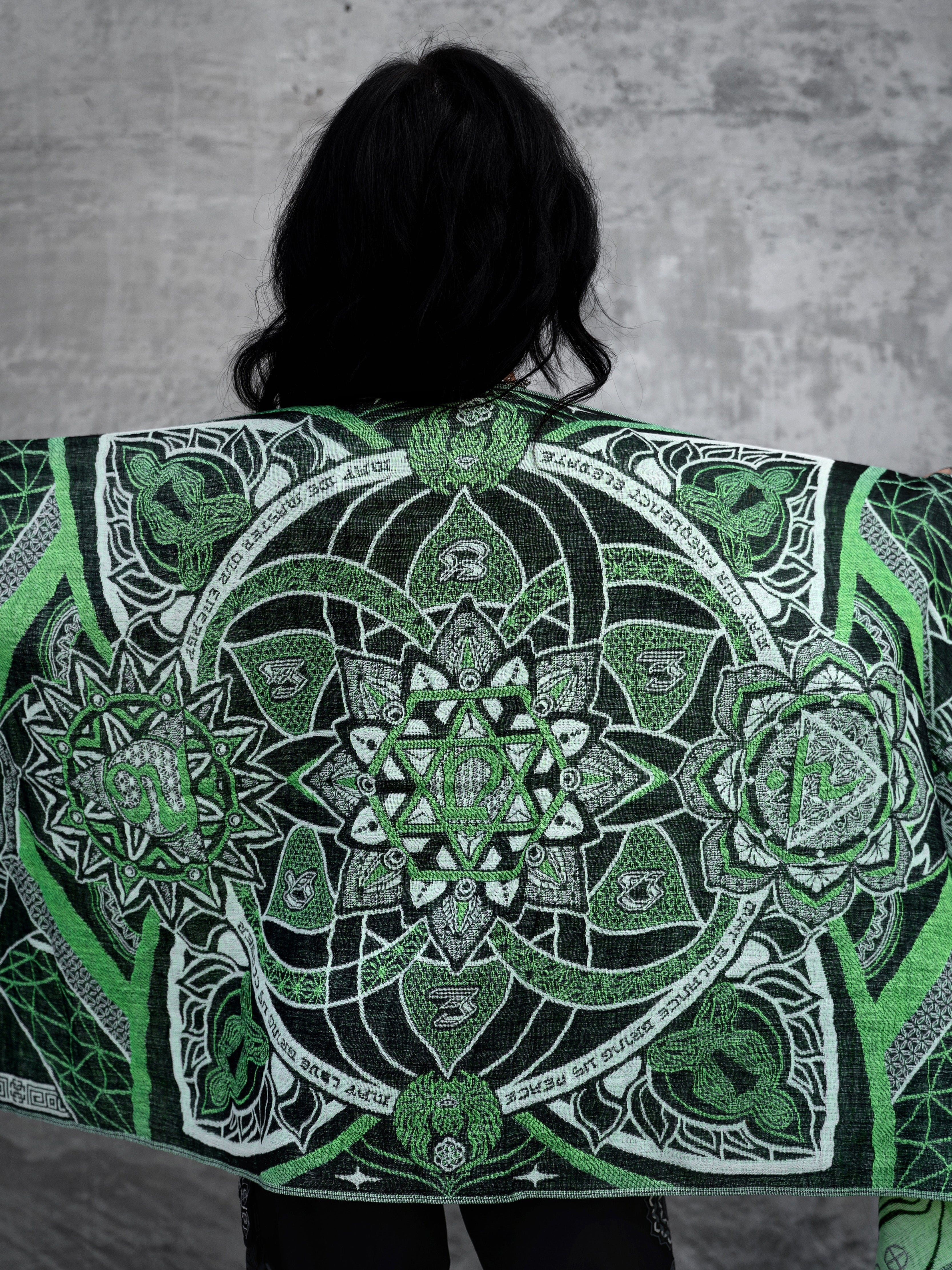 HARMONY HEALS • GREEN MINT Festival Shawl