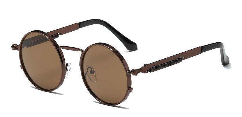 Luxury Vintage Retro Unisex  Men and Woman Sunglasses Punk Style Round Metal Frame Colorful Lens Sung lasses Fashion Eyewear Gafas sol mujer