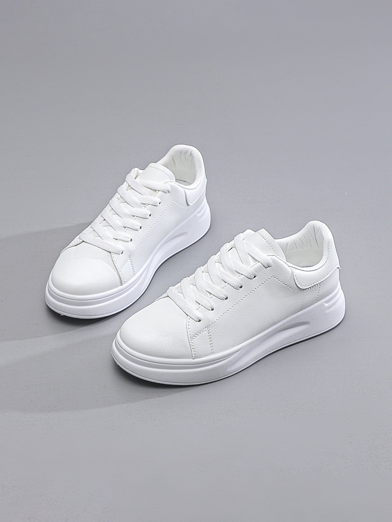 Women's Platform Sports Casual Sneakers - Lace-Up Athletic Fashion Shoes