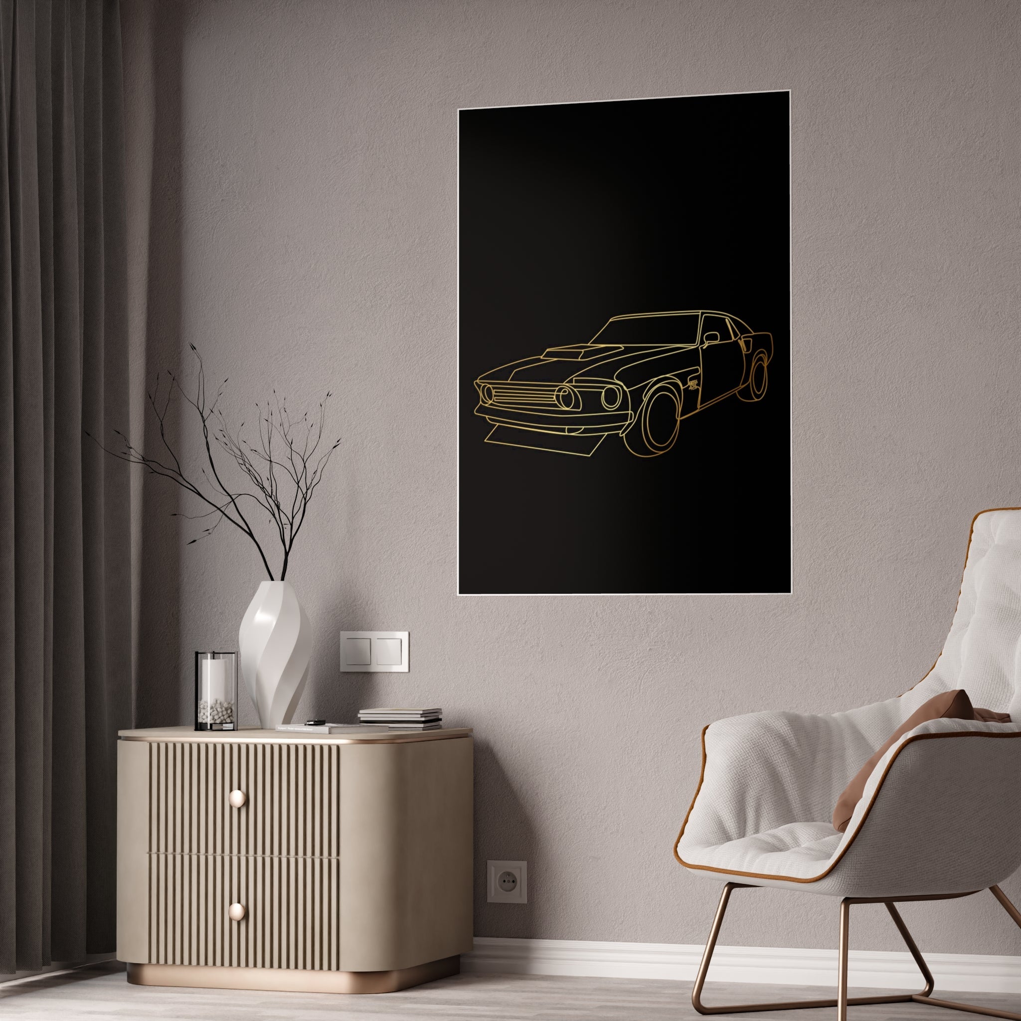 1969 Ford Mustang Boss Gloss Posters