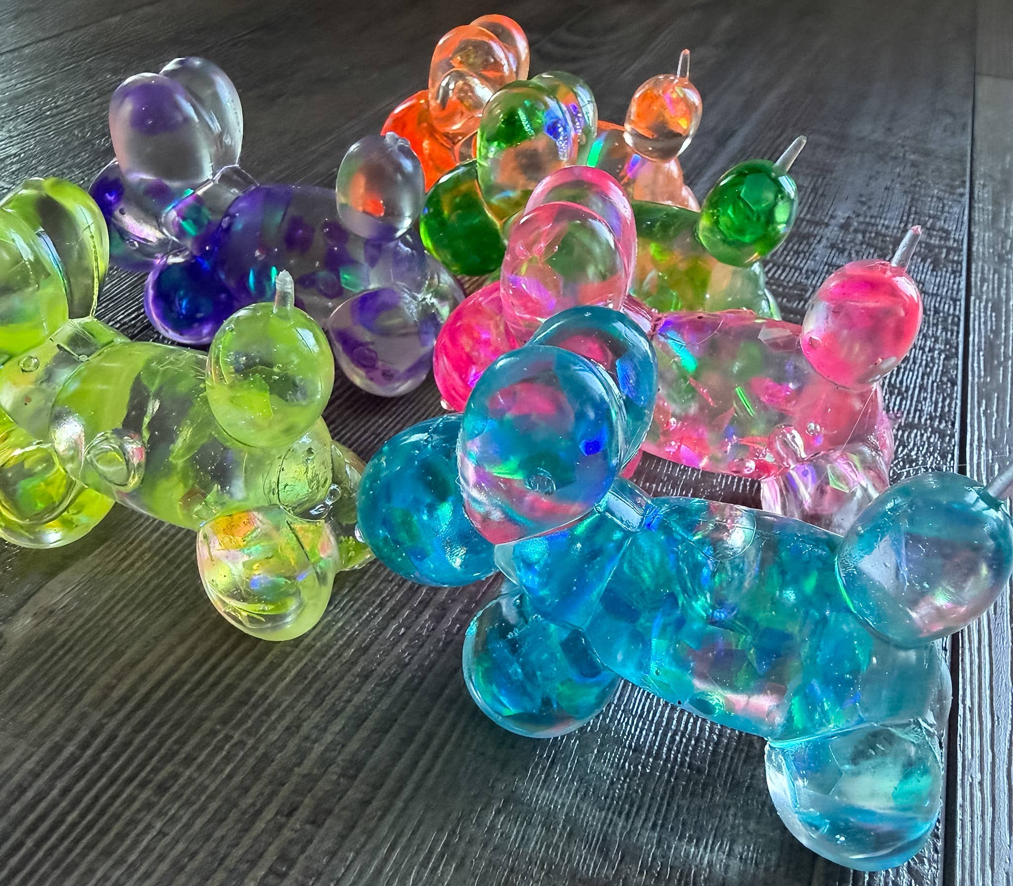 SQUISHY MALTOSE GLITTER BALLOON DOG STRESS TOY