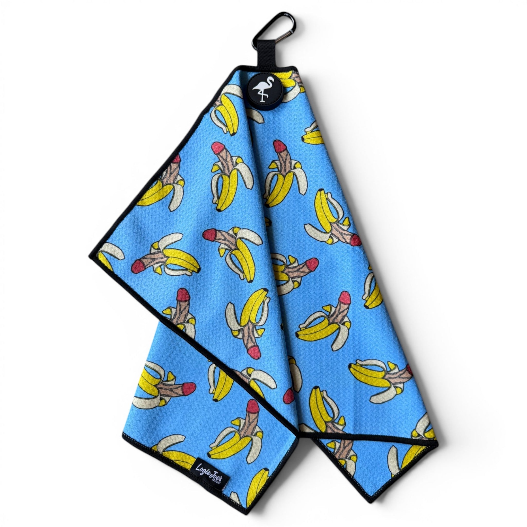 Nannerdick Golf Towel | 24” x 16” Microfiber Towel | Magnetic Clip & Carabiner | Premium Golf Accessory