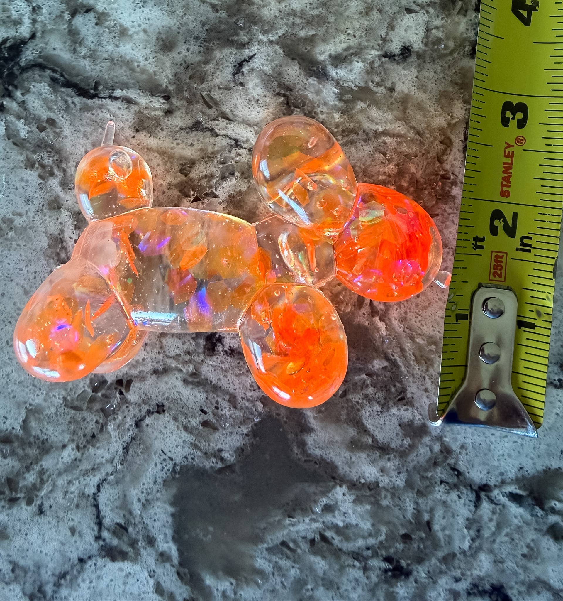 SQUISHY MALTOSE GLITTER BALLOON DOG STRESS TOY