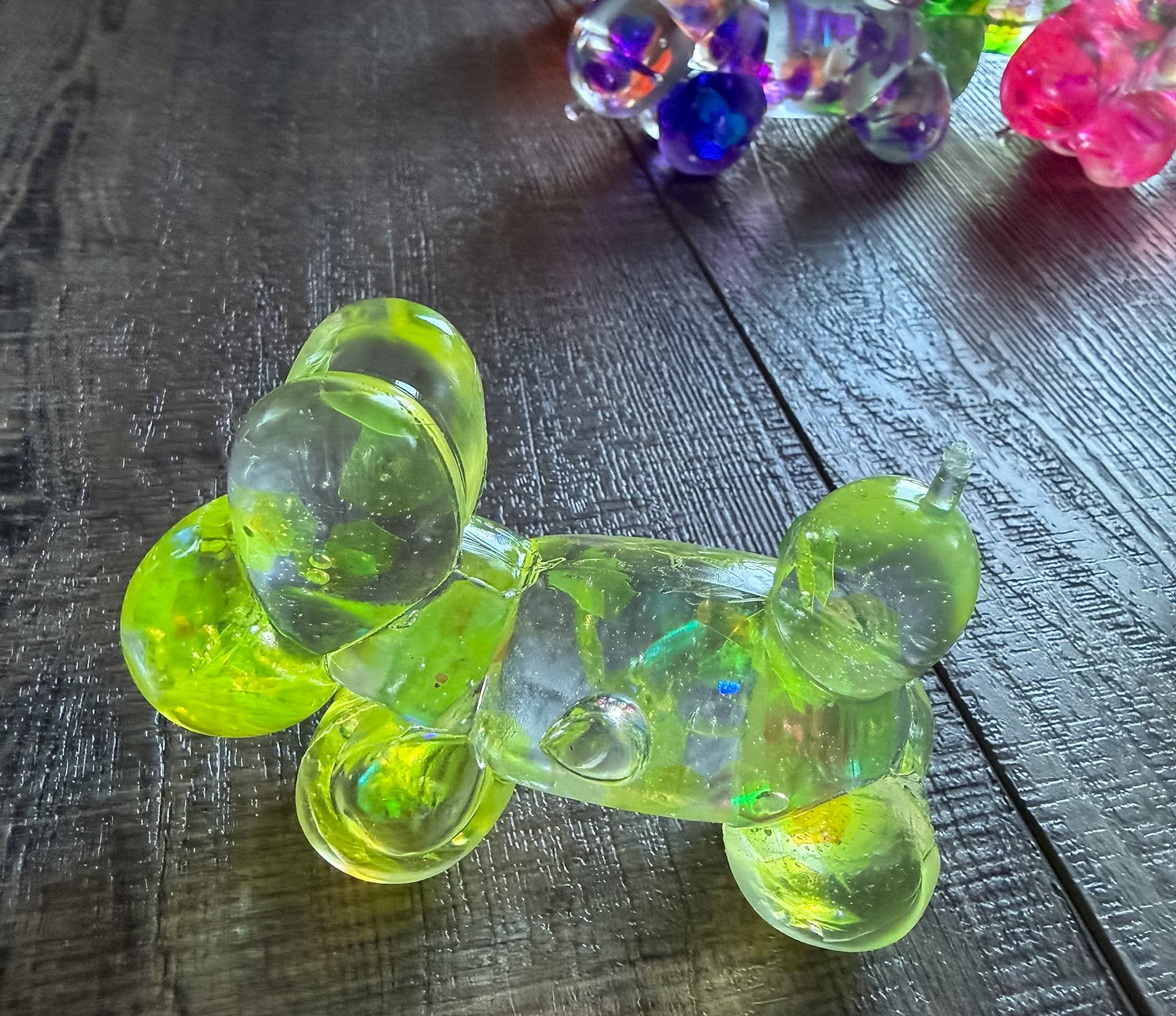 SQUISHY MALTOSE GLITTER BALLOON DOG STRESS TOY