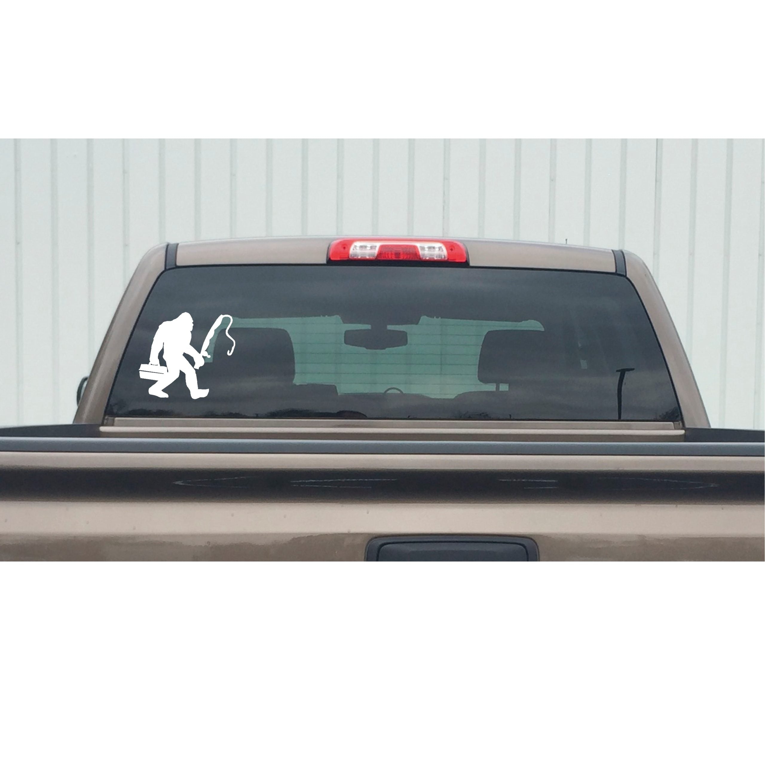 Bigfoot Fishing Decal – Sasquatch Fishing Decal - 7675