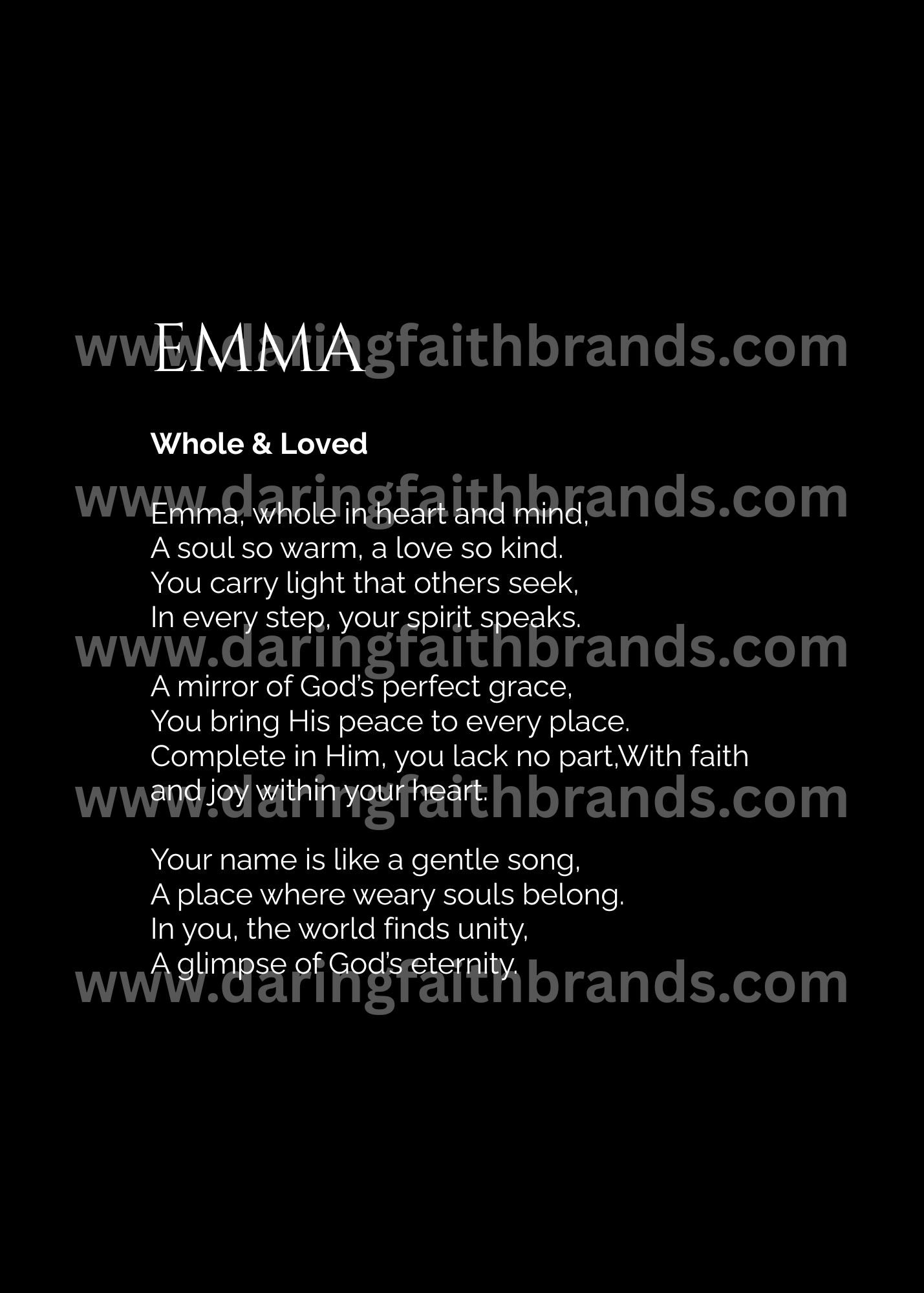 Emma - Name Meaning Poem - Digital Download