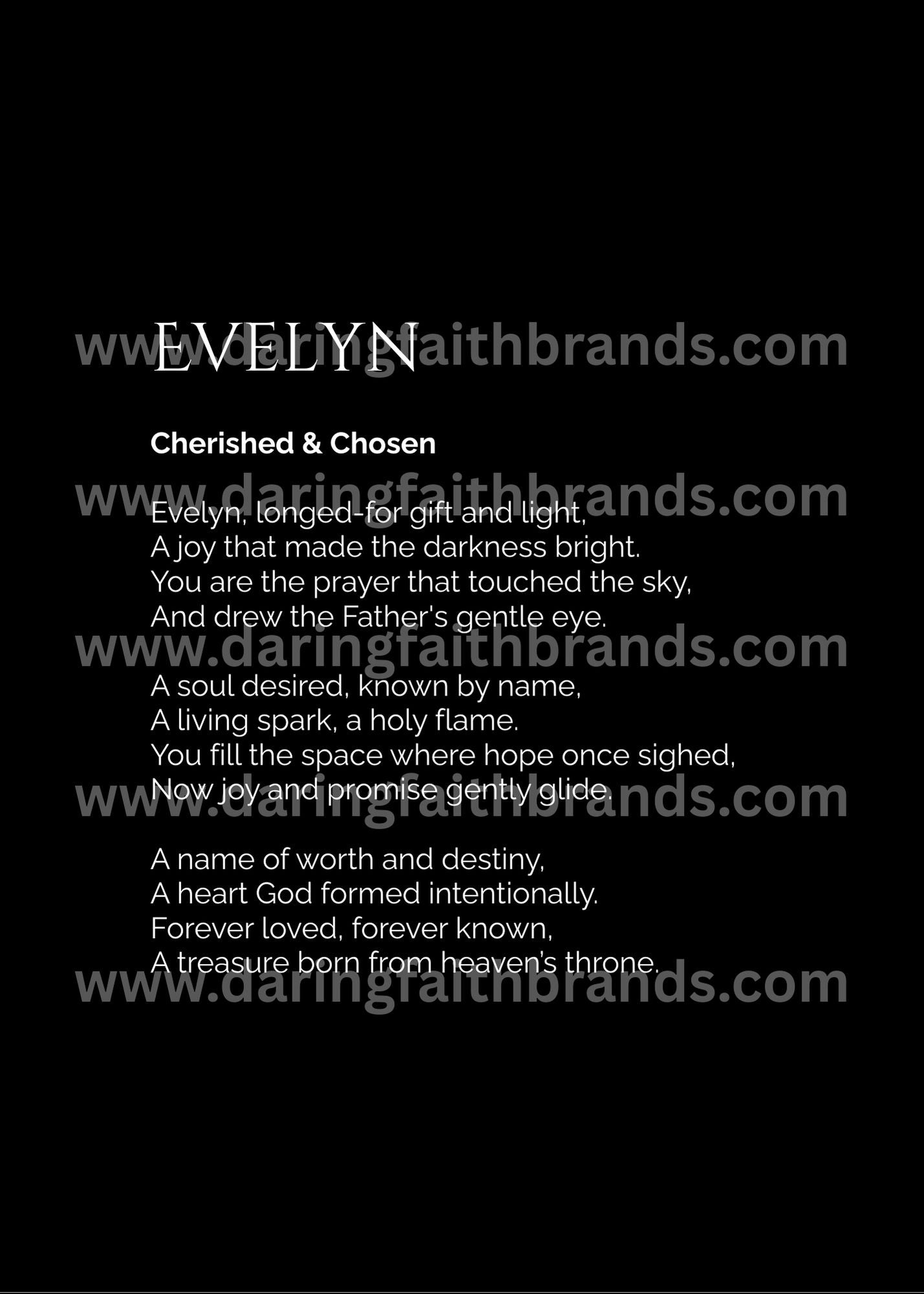 Evelyn - Name Meaning Poem - Digital Download