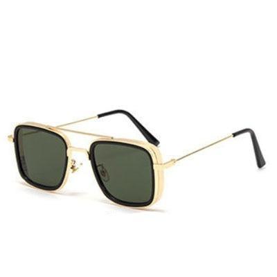 Trend Vintage Steampunk Sunglasses For Men Retro Metal Square Eyewear Trendy Brand Sunglasses For Mens In Elegant Luxury Retro Design