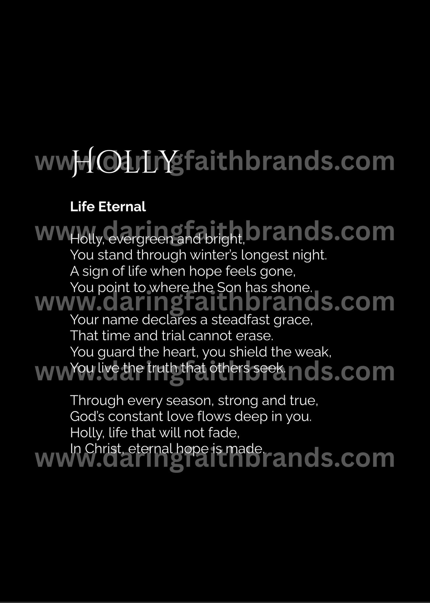 Holly - Name Meaning Poem - Digital Download
