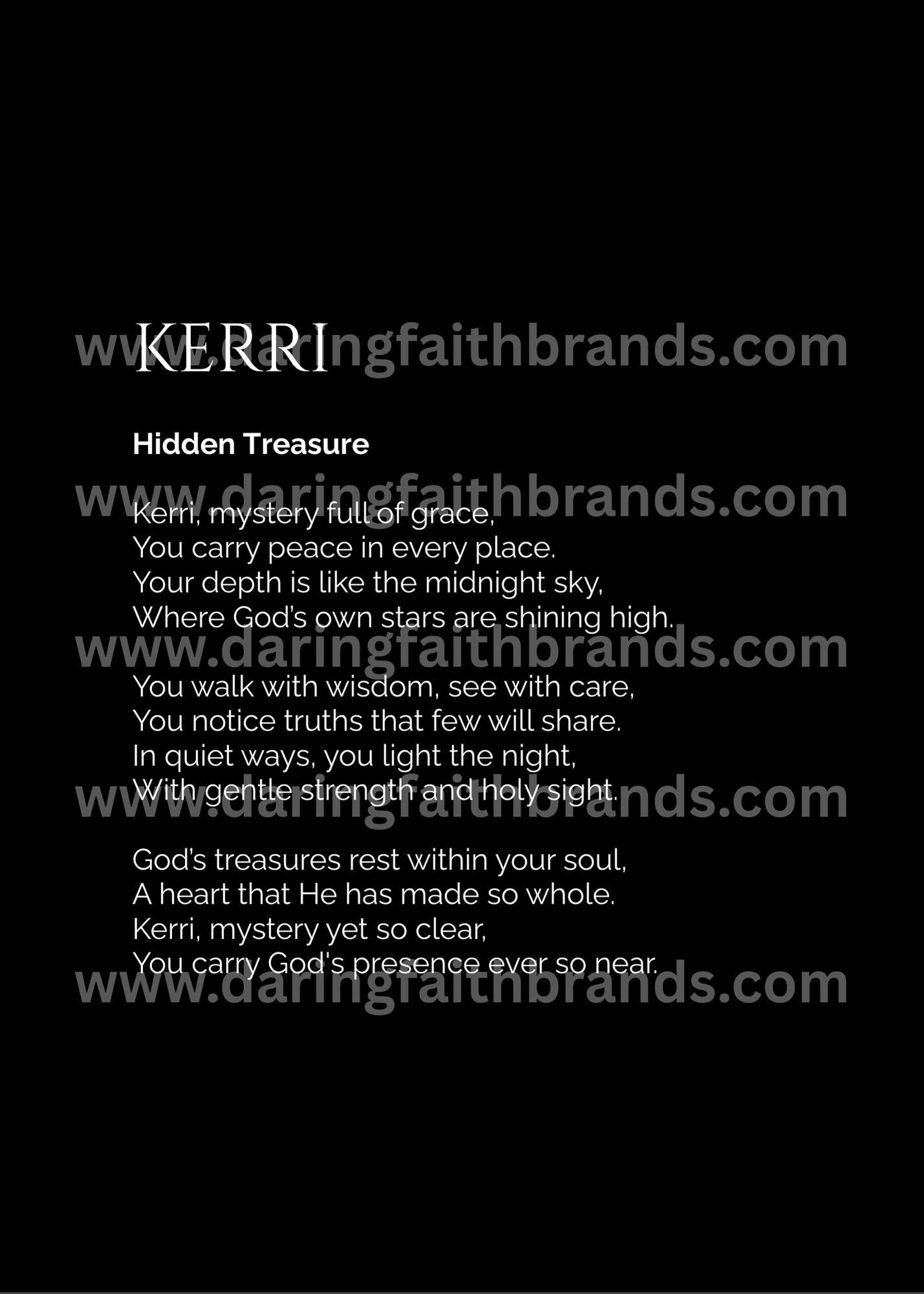 Kerri - Name Meaning Poem - Digital Download