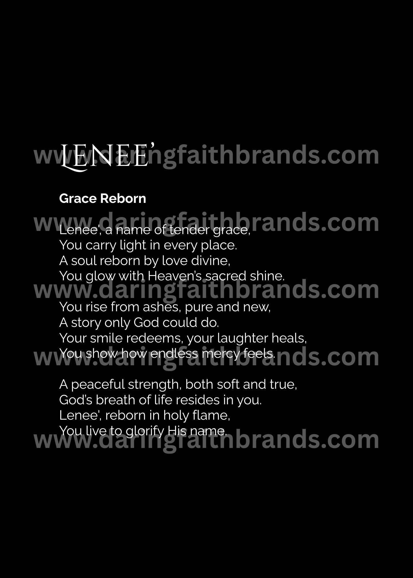 Lenee' - Name Meaning Poem - Digital Download
