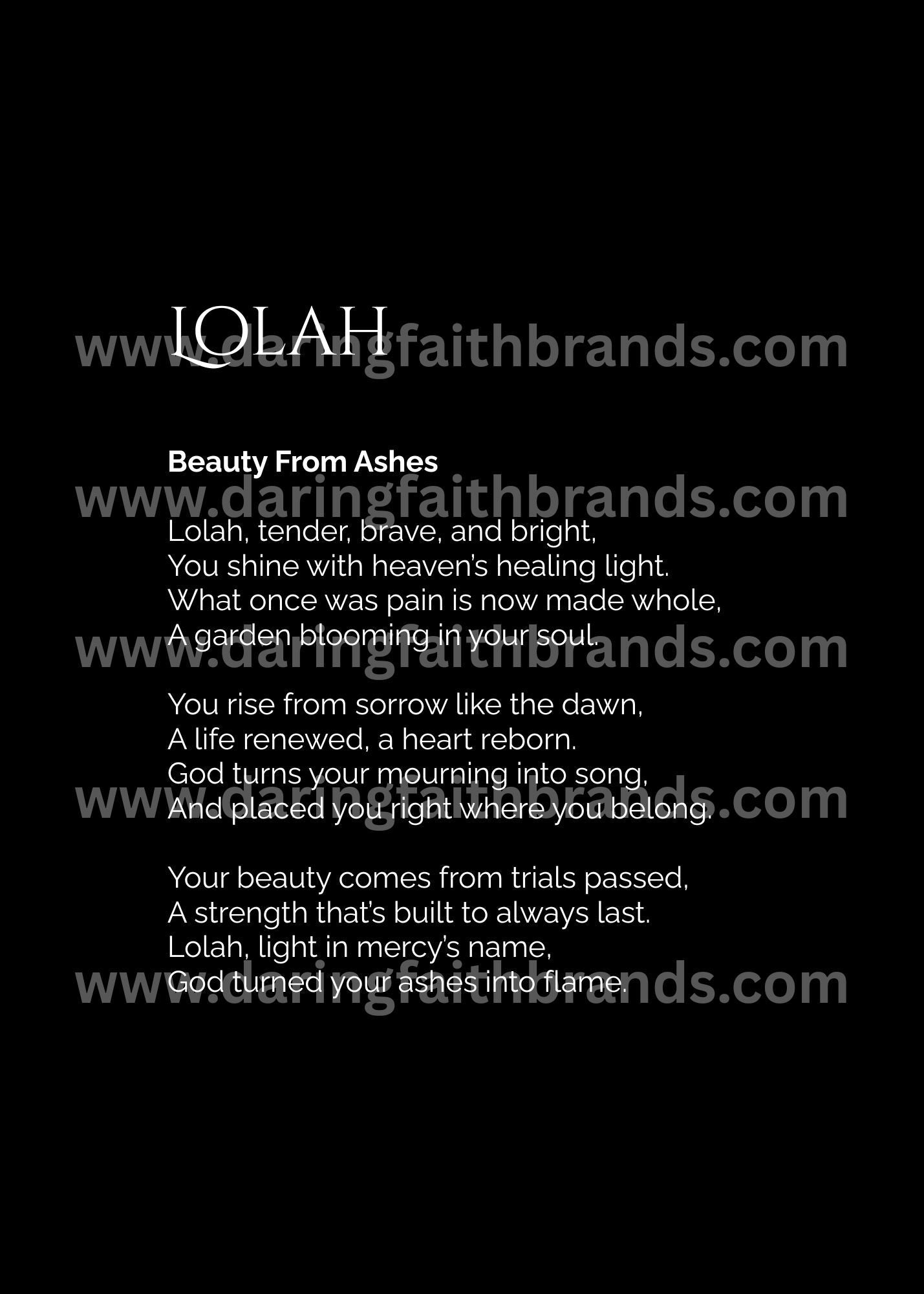Lolah - Name Meaning Poem - Digital Download