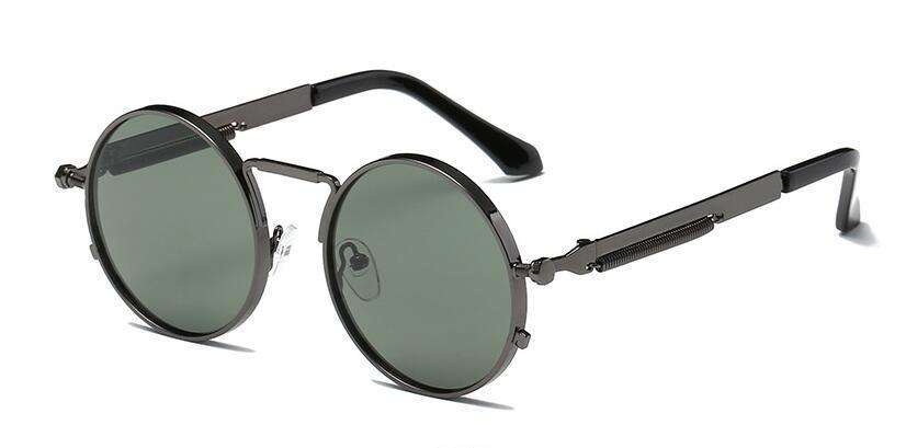 Luxury Vintage Retro Unisex  Men and Woman Sunglasses Punk Style Round Metal Frame Colorful Lens Sung lasses Fashion Eyewear Gafas sol mujer