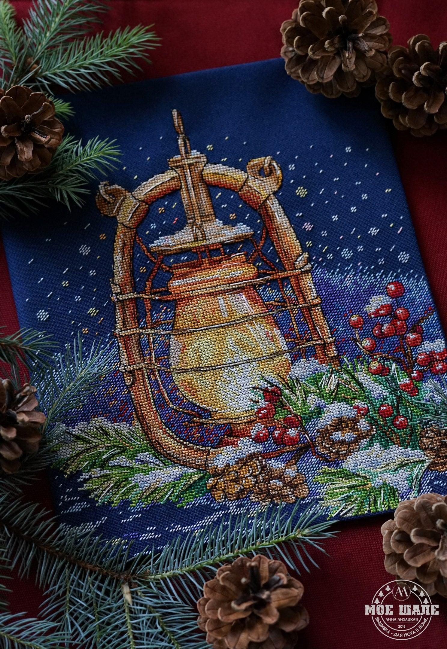 Christmas Cross stitch pattern PDF for instant download Digital counted cross stitch chart DMC Cross stitch design, Lamp, Christmas tree