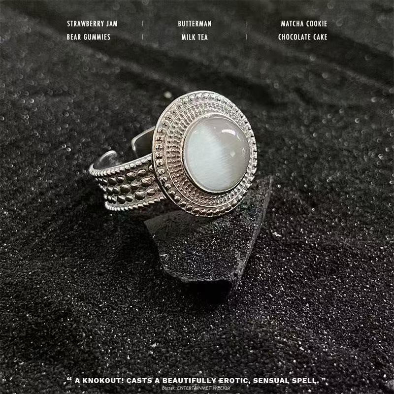 Vintage Maltese Cross Biker Ring, Two-Tone Gothic Adjustable Statement Band, Punk Rock Heavy Ring For Men