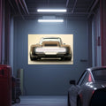 Retro Futuristic Car Neon Wall Art - UV Printed LED Plexiglass Sign for Garage, Man Cave & Showroom - Adjustable Light and Free Shipping