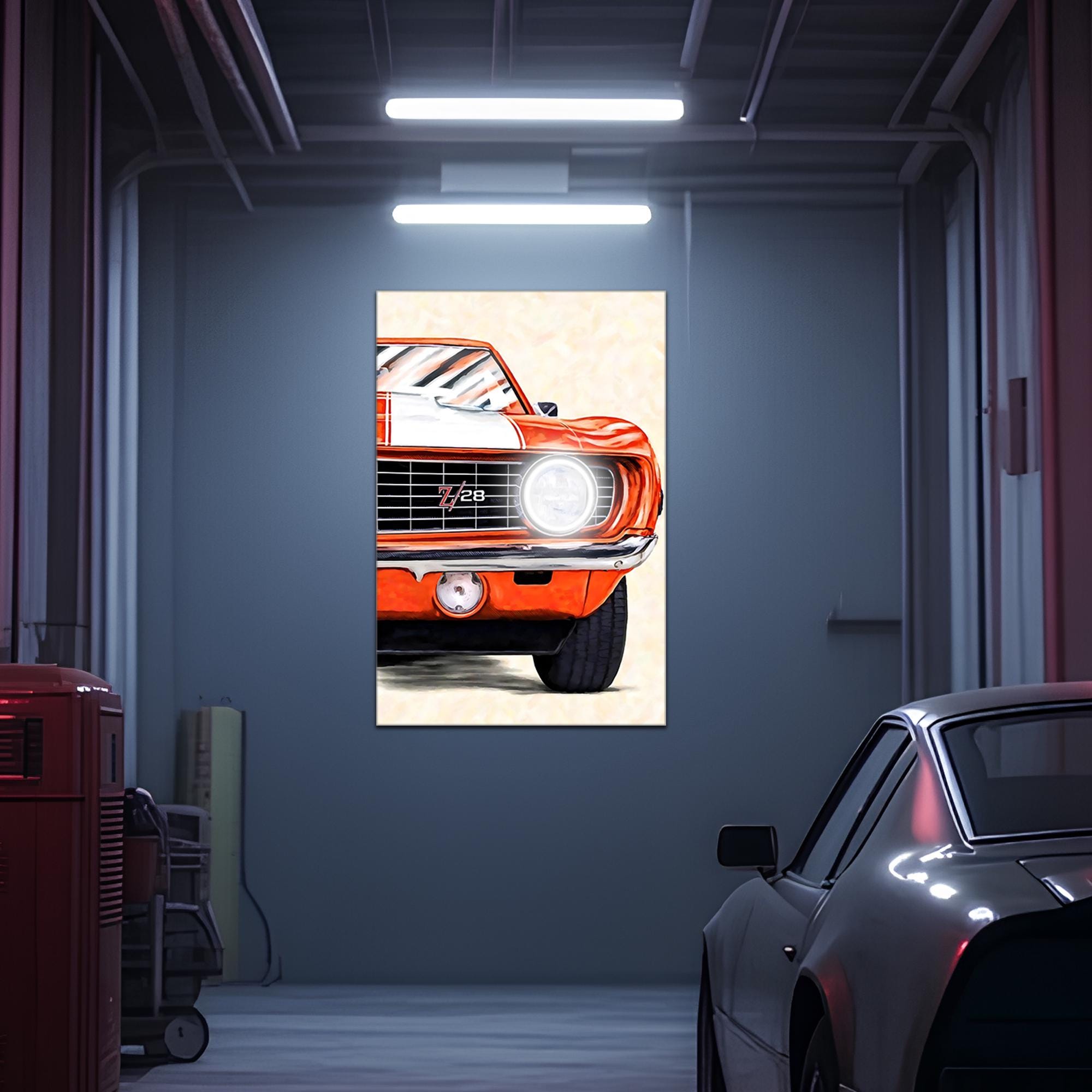 Muscle Car Neon Wall Art - UV Printed LED Plexiglass Sign for Garage, Man Cave & Classic Car Fans - Adjustable Light and Free Shipping