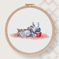 Kitten Cross stitch pattern PDF for instant download Digital counted cross stitch chart Little Thief Cross stitch design