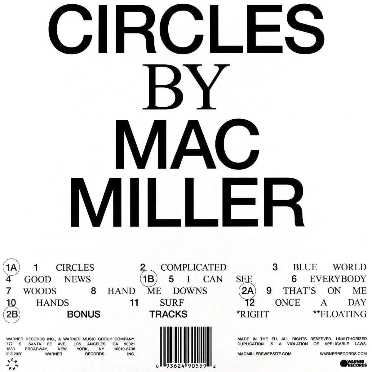 Mac Miller - Circles (Limited, Poster, Clear Vinyl) (2 LP)
