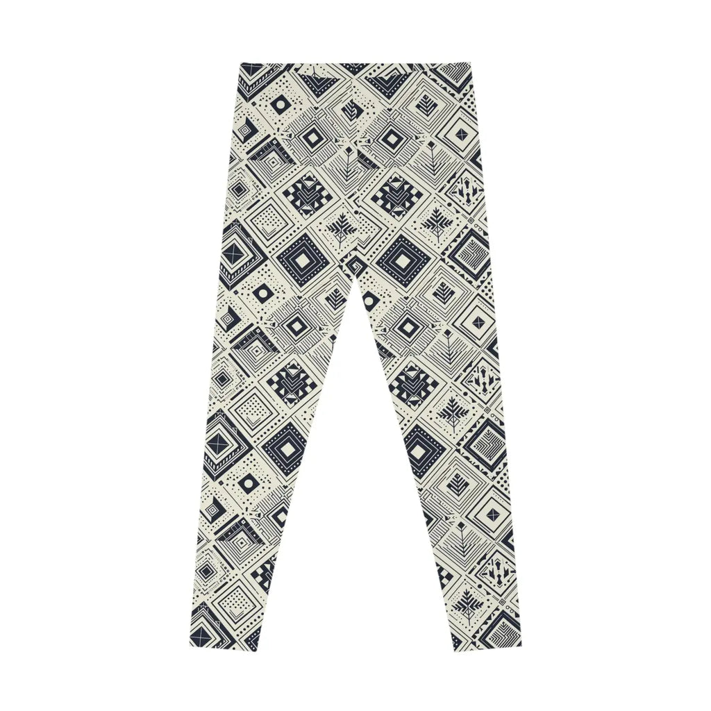 Geometric Stretchy Leggings – Active Wear - Dipaliz